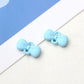 Pastel Alloy Enamel Bows with Two Links  (7mm x 12mm)