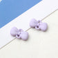 Pastel Alloy Enamel Bows with Two Links  (7mm x 12mm)