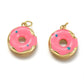 Pink Donut 18K Gold Plated Charm (15MM x 13MM) Style Pendant