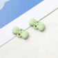 Pastel Alloy Enamel Bows with Two Links  (7mm x 12mm)