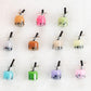 Resin Mini Sized Bubble Tea Bottle Charm with Eye Pin (11mm x 22mm)