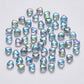 6MM AB Light Sea Green Colored Glass Heart Beads (D01-H)