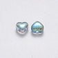 6MM AB Light Sea Green Colored Glass Heart Beads (D01-H)