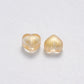 6MM Gold Colored Glass Heart Beads B03