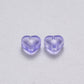 6MM Light Purple Colored Glass Heart Beads B01
