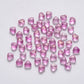 6MM Violet Colored Glass Heart Beads B06