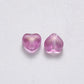 6MM Violet Colored Glass Heart Beads B06