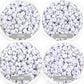 SILVER Letter A-Z Alphabet Individual Beads, White with Silver Letters (7MM)
