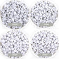 SILVER Letter A-Z Alphabet Individual Beads, White with Silver Letters (7MM)
