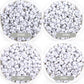 SILVER Letter A-Z Alphabet Individual Beads, White with Silver Letters (7MM)