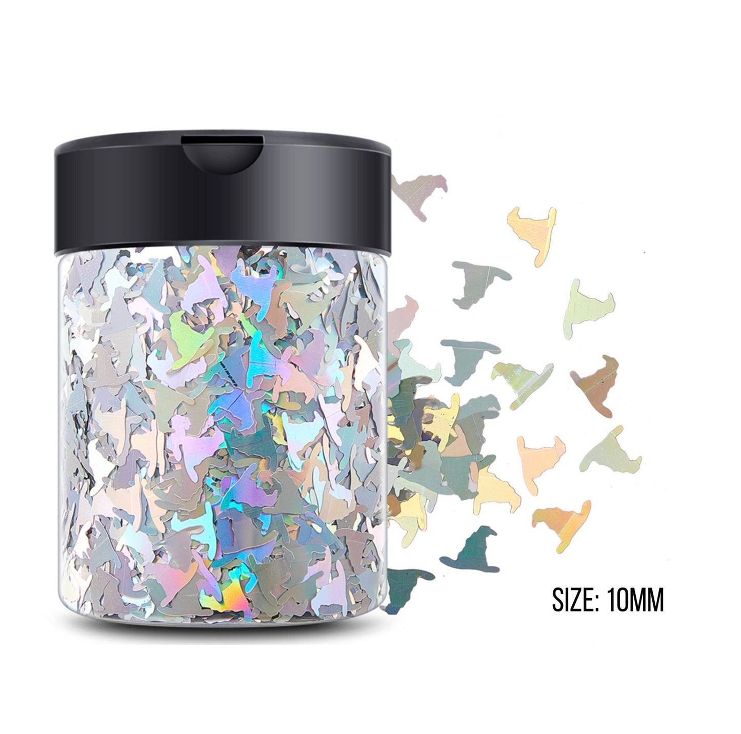 10MM AB Witch Hat, Halloween Themed Glitter Confetti Pieces (5G/10G)