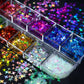 12 Color Sparkle Glitter Flake Set for Nail Art, DIY  (3mm-4mm)