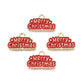 12MM x 20MM Red/Green Merry Christmas Themed Enamel Charm