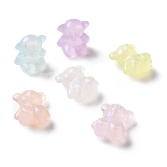 Chunky 17.5MM Heart Glow-in-Dark Acrylic Spacer Bead