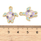 20MM x 17MM Pastel Purple Tropical Turtle, Marine Life Themed Enamel Charm