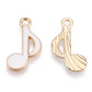 20MM x 12MM Music Note (Gold, Silver in Black, White or Pink) Enamel Charm