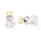 Chunky 25MM Clear/Pink Bunny Shaped Acrylic Spacer Beads