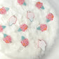 28MM x 20MM Acrylic Pastel Ice Cream Cone Charm with Ring