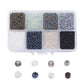 8 Black and White 12/0 Glass Seed Bead Set (2mm, 12500 pieces)