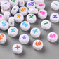 7MM Colorful Mix Ampersand Asterisk, Plus, Minus, Dollar Symbol Beads