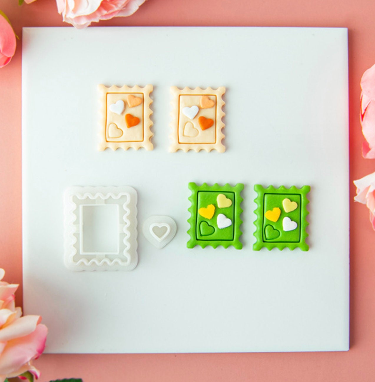 Cute Love Themed Stamp Polymer Clay Tool