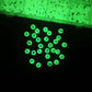 Glow-in-Dark Round Acrylic Black Letter Bead Set (1200 Beads + Elastic String)