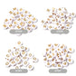 A-Z Alphabet Individual Beads, Gold Letter White Bead (7MM)