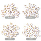 A-Z Alphabet Individual Beads, Gold Letter White Bead (7MM)