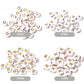 GOLD Letter A-Z Alphabet Individual Beads, White beads with Gold Letters (7MM)