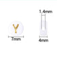 GOLD Letter A-Z Alphabet Individual Beads, White beads with Gold Letters (7MM)