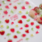 Jelly Colored Strawberry Flowers Field Themed Nail Art Stickers