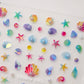 Rainbow Shells Themed Nail Art Stickers