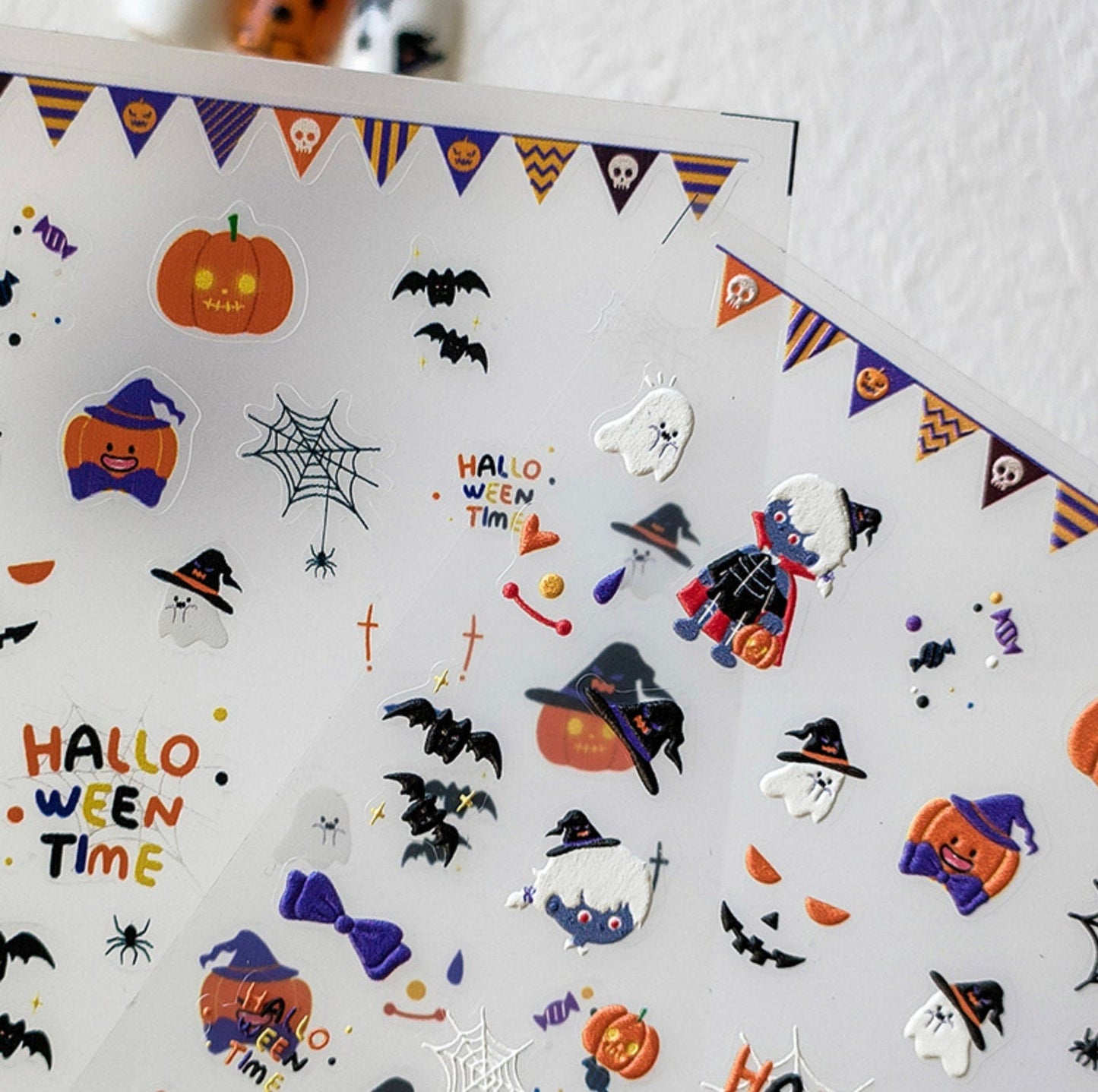 Spooky Halloween Night Themed Nail Art Stickers (TS-3296, TS-3297)