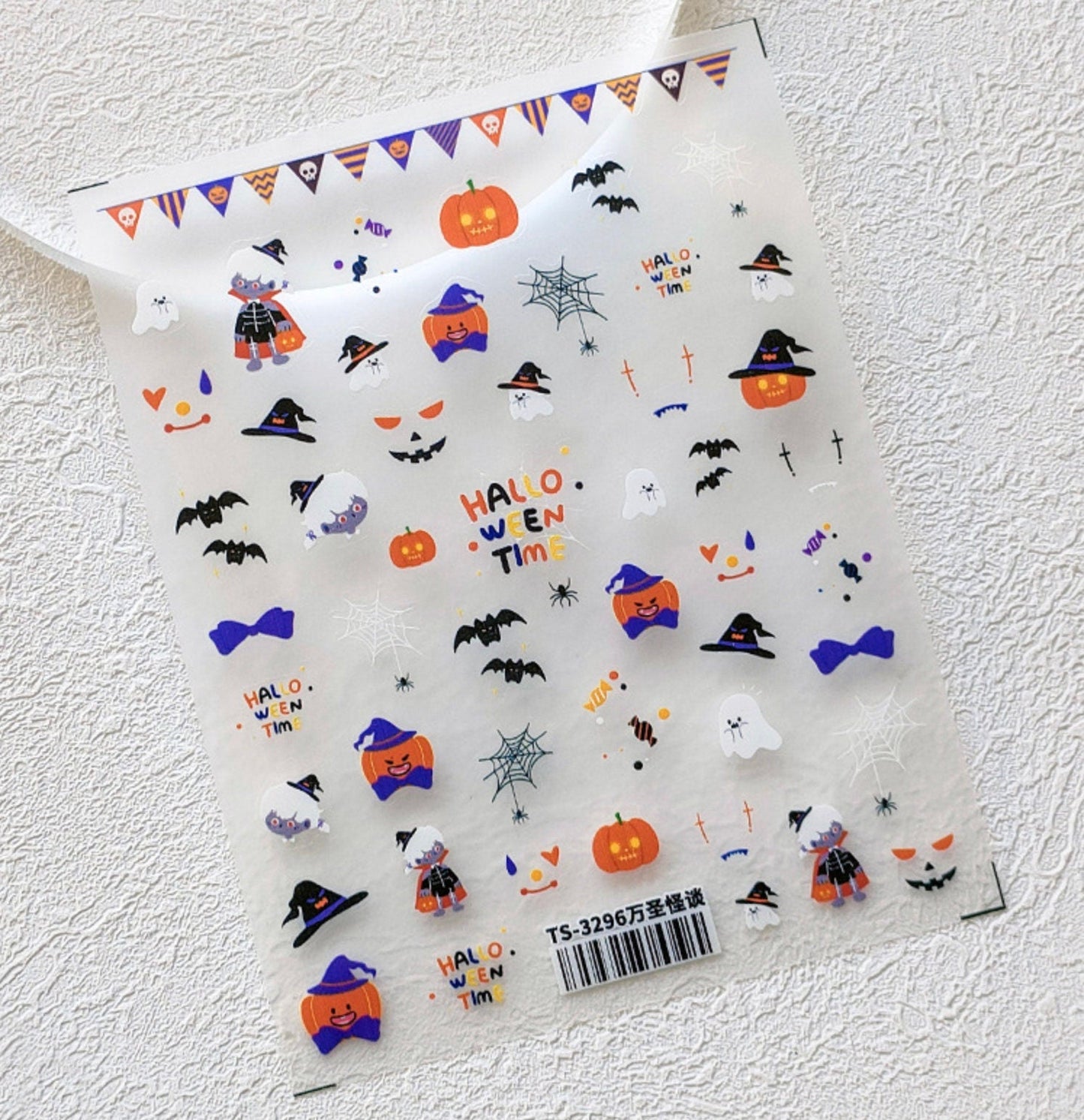 Spooky Halloween Night Themed Nail Art Stickers (TS-3296, TS-3297)