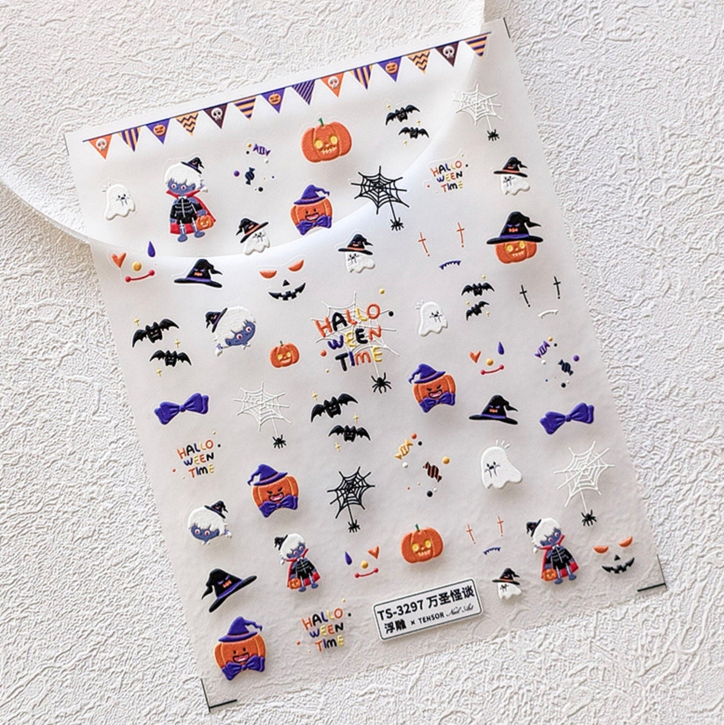 Spooky Halloween Night Themed Nail Art Stickers (TS-3296, TS-3297)