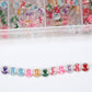 Translucent Acrylic Mix Color Letter Bead Set (1200 Beads + Elastic String)