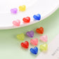 10MM Mixed Jelly Color Candy Heart Shaped Acrylic Bead