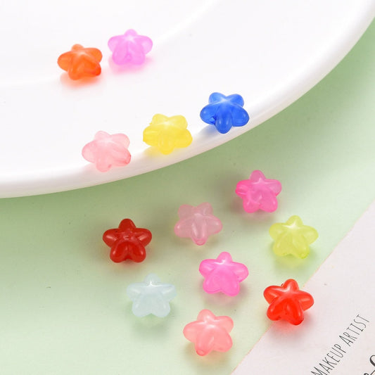 10MM Mixed Jelly Color Candy Star Shaped Acrylic Bead