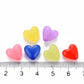 10MM Mixed Jelly Color Candy Heart Shaped Acrylic Bead