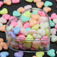 13MM Rounded Pastel Acrylic Heart Spacer Beads with Vertical Hole