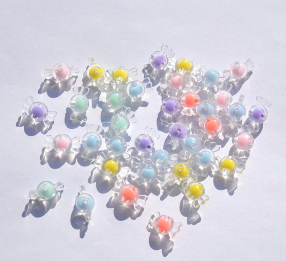 Chunky 16MM AB Acrylic Wrapped Candy Beads