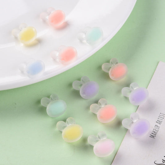 16MM Frosted Matte Acrylic Bunny Rabbit Head Beads