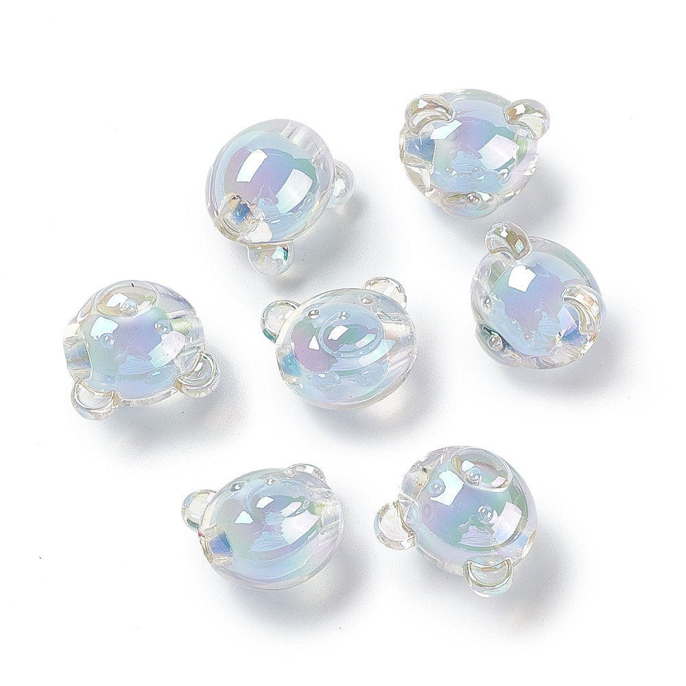 Chunky 18MM Bear Head Shaped Acrylic Spacer Beads