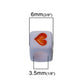 6MM Acrylic White Square Colorful Heart Beads (6mm; 200/400 PCS.)