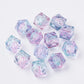 8MM Blue Purple Multi-Sided Two Tone Color Beads