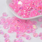 8MM Light Pink Acrylic Heart Spacer Beads with Vertical Hole