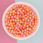 8MM Pink Lemonade Mermaid Gradient Acrylic Round Ball Beads