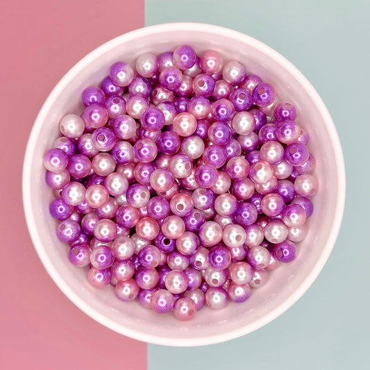 8MM Purple Mermaid Gradient Acrylic Round Ball Beads