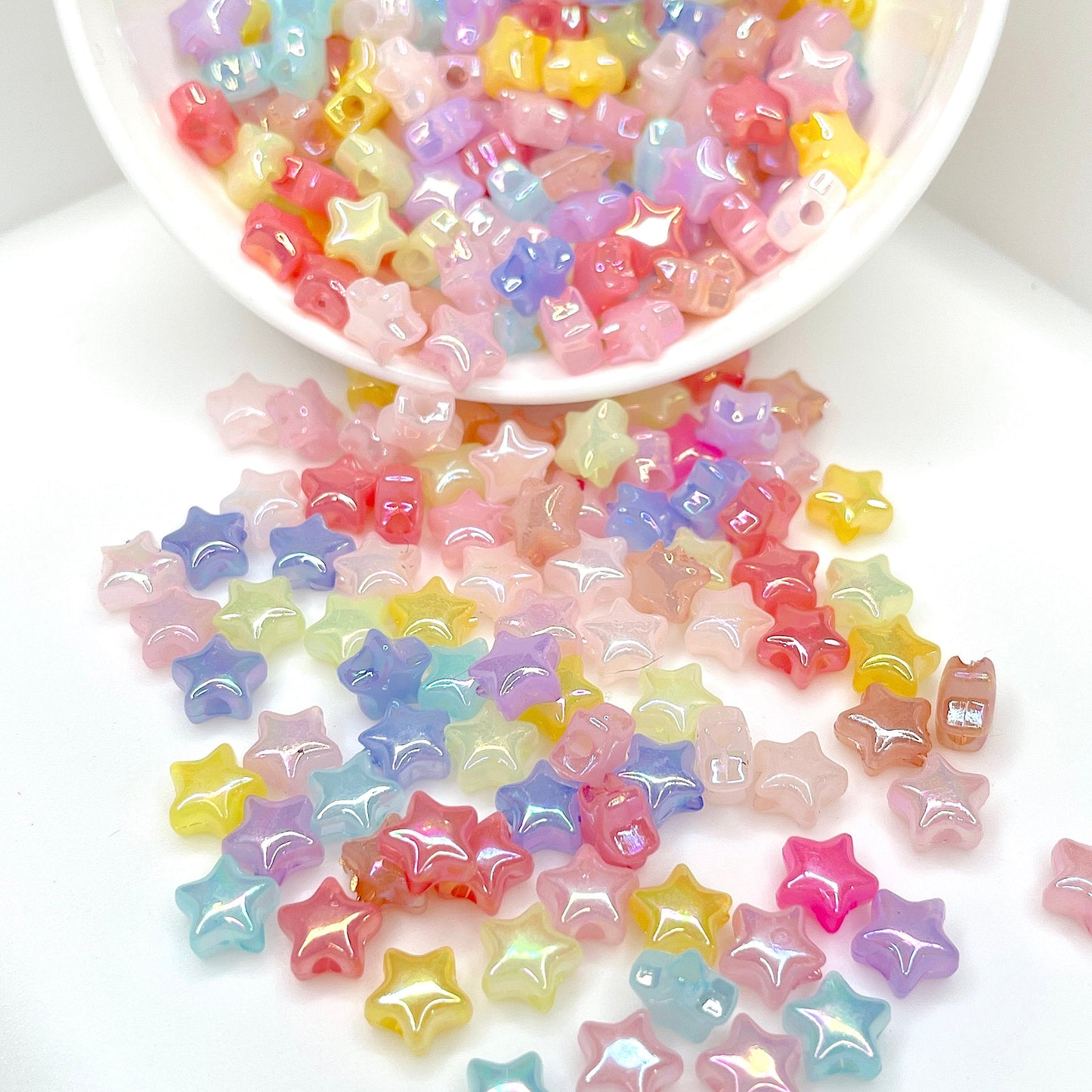 9MM AB Jelly Colored Acrylic Star Bead