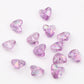 12MM AB Color Plated Purple Heart Acrylic Spacer Beads